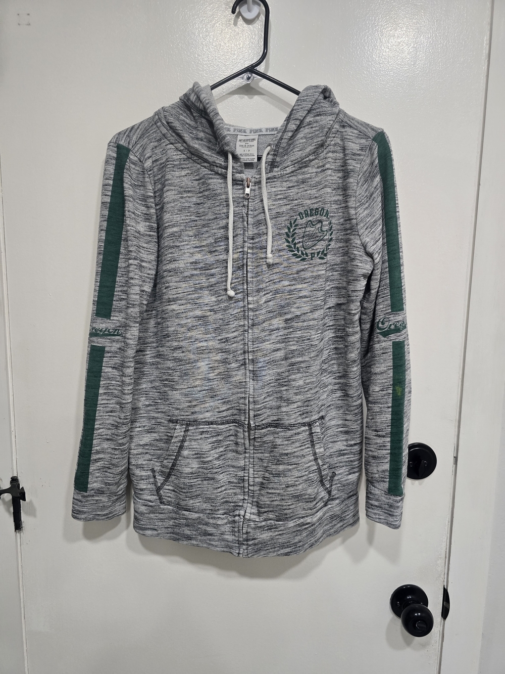 PINK Victoria’s Secret Oregon Ducks Full Zip Hoodie Small